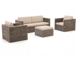 ROUGH-C Sessel-Sofa Lounge-Set 4-teilig