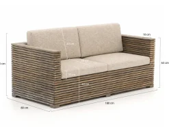 ROUGH-C Sessel-Sofa Lounge-Set 4-teilig