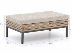 ROUGH-D Lounge Gartenhocker 89x52,5 cm