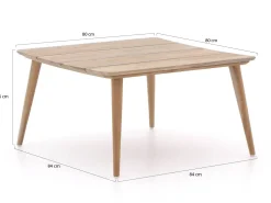ROUGH-K Loungetisch 80x80x45 cm