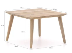 ROUGH-K Loungetisch 60x60x40 cm