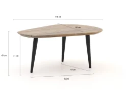 ROUGH-K Loungetisch 66x116x45 cm