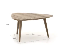 ROUGH-K Loungetisch 90x90x45 cm