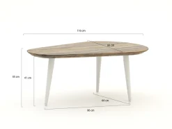 ROUGH-K Loungetisch 66x116x45 cm