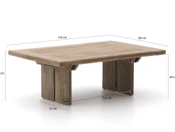 ROUGH-L Loungetisch 120x80x42 cm