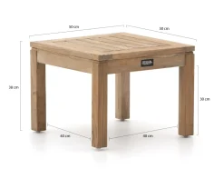 ROUGH-S Beistelltisch Outdoor 50x50x38 cm