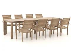 ROUGH-S 300 cm Gartenmöbel-Set 9-teilig stapelbar