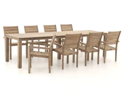 ROUGH-S 300 cm Gartenmöbel-Set 9-teilig stapelbar