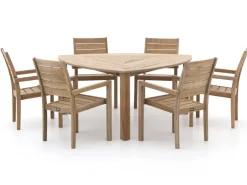 ROUGH-S 170 cm Gartenmöbel-Set 7-teilig stapelbar