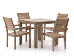 ROUGH-S Gartenmöbel-Set 90 cm 5-teilig stapelbar
