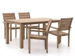 ROUGH-S Gartenmöbel-Set 160 cm 5-teilig stapelbar