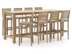 ROUGH-S/ROUGH-X 240 cm Gartenbar-Set 9-teilig