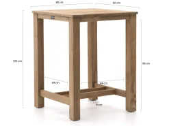 ROUGH-S/ROUGH-X 80 cm Gartenbar-Set 3-teilig
