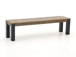 ROUGH-S/ROUGH-X 180 cm Gartenmöbel-Set mit Bank 4-teilig stapelbar