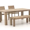 ROUGH-S/ROUGH-X 180 cm Gartenmöbel-Set mit Bank 4-teilig stapelbar