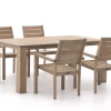 ROUGH-S/ROUGH-X 180 cm Gartenmöbel-Set 5-teilig stapelbar