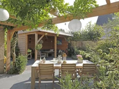 ROUGH-S/ROUGH-X 180 cm Gartenmöbel-Set 5-teilig stapelbar