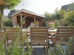 ROUGH-S/ROUGH-X 180 cm Gartenmöbel-Set 5-teilig stapelbar
