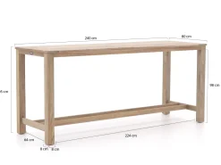 ROUGH-X Bartisch Outdoor 240x80x105 cm