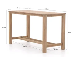 ROUGH-X 180 cm Gartenbar-Set 9-teilig