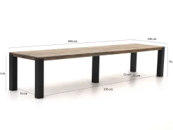 ROUGH-X Gartentisch 400x100x76 cm