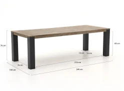 ROUGH-X Gartentisch 240x100x76 cm