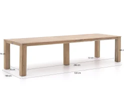 ROUGH-X Gartentisch 320x100x76 cm