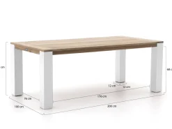 ROUGH-X Gartentisch 200x100x76 cm