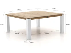 ROUGH-X Gartentisch 170x170x76 cm