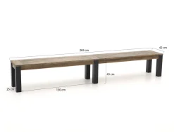 ROUGH-X Picknickbank 285x42x45 cm