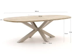 ROUGH-Y Ellips Gartentisch 280x130 cm