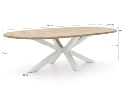 ROUGH-Y Ellips Gartentisch 280x130 cm