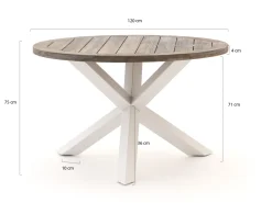 ROUGH-Y Gartentisch ø 120 cm (h:75 cm)