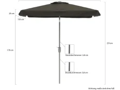 Shadowline Aruba Sonnenschirm 210x150 cm