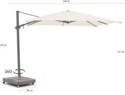 Shadowline Austin Ampelschirm 300x300 cm
