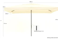 Shadowline Bonaire Sonnenschirm 400x300 cm