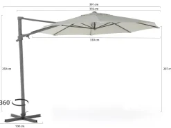 Shadowline Francisco Ampelschirm ø 330 cm