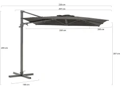 Shadowline Francisco Ampelschirm 260x260cm