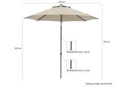 Shadowline Push-up Sonnenschirm ø 250 cm