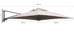 Shadowline Wandsonnenschirm 200x200 cm