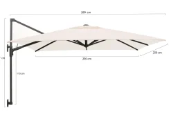 Shadowline Wandsonnenschirm 250x250 cm