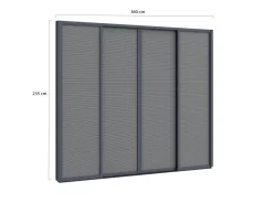 Sonnenschutz-Schiebetüren 300x235 cm für Cedrino Pergola
