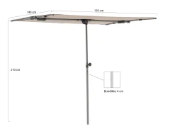 Suncomfort Flex-Roof Sonnenschirm 195x140 cm