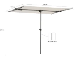Suncomfort Flex-Roof Sonnenschirm 195x140 cm
