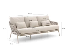 SUNS Casto Gartensofa 2,5-Sitzer 226 cm