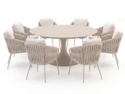 SUNS Dolce/Nova ø170cm dining tuinset 9-delig