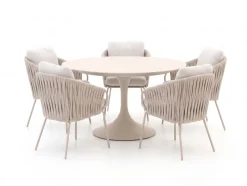 SUNS Dolce/Nova ø150cm dining tuinset 6-delig