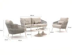 SUNS Dolce/Nova Sessel-Sofa Lounge-Set 5-teilig