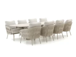 SUNS Dolce/Palermo 280 cm Low Dining Gartenmöbel-Set 9-teilig