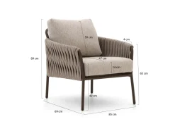 SUNS Fiave/Nova ø 150 cm Low Gartenmöbel-Set 6-teilig